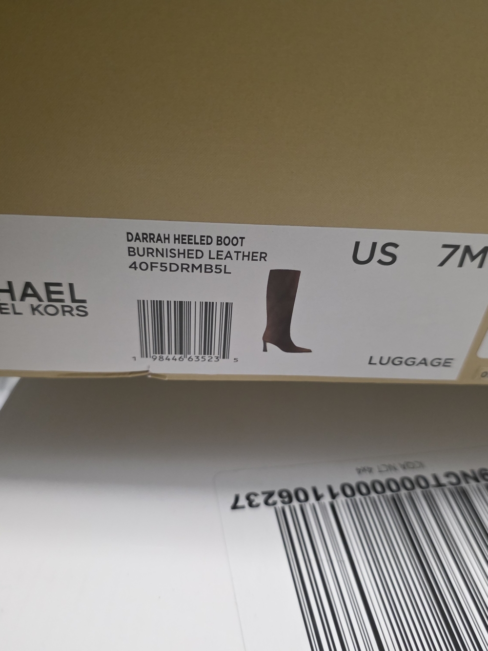 Michael Kors Darrah Burnished Luggage Brown Knee Boots 7m
